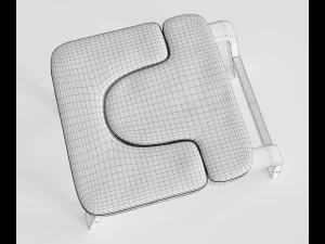yoga chair sports equipment gymnastic mat 3D Model