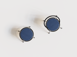 realistic bar chair blue-black Modelo 3D