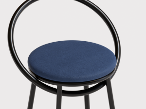 realistic bar chair blue-black Modelo 3D
