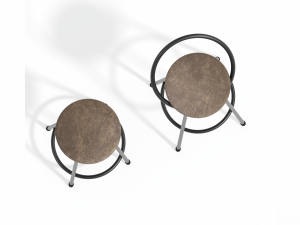 realistic bar chair brown-black 3D Model