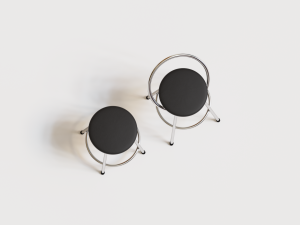 bar chairs chrome and graphite 3D-Modell