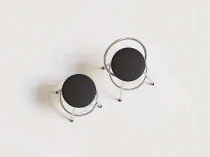 bar chairs chrome and graphite 3D Model