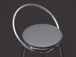 bar chairs chrome and graphite 3D Model