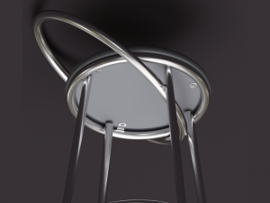 bar chairs chrome and graphite 3D-Modell