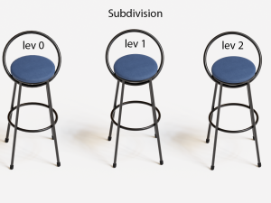bar chairs chrome and graphite 3D-Modell