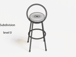 bar chairs chrome and graphite 3D-Modell