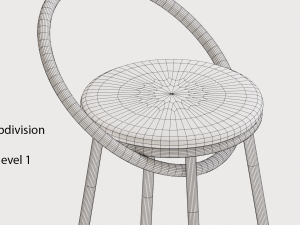 bar chairs chrome and graphite 3D-Modell