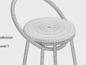 bar chairs chrome and graphite 3D Model