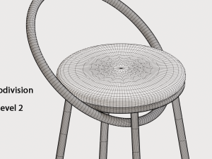 bar chairs chrome and graphite 3D-Modell