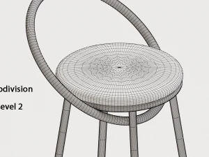 bar chairs chrome and graphite 3D Model