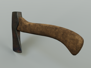 a pack of 3 modern realistic models of axes in low and high poly Modello 3D