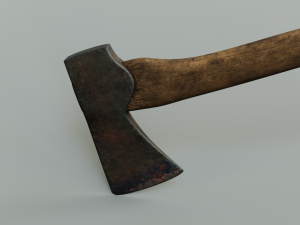 a pack of 3 modern realistic models of axes in low and high poly Modello 3D
