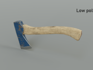 a pack of 3 modern realistic models of axes in low and high poly Modello 3D
