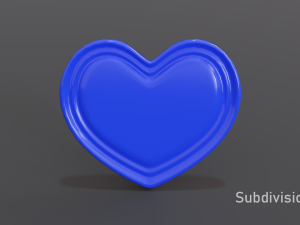 heart red and blue 3D Model