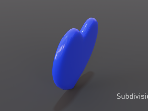 heart red and blue 3D Model