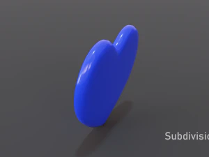 heart red and blue 3D Model