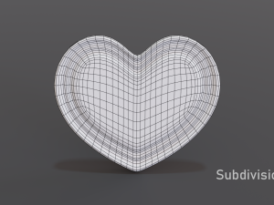 heart red and blue 3D Model