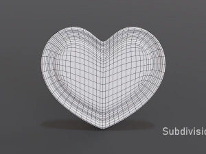 heart red and blue 3D Model