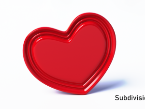 heart red and blue 3D Model
