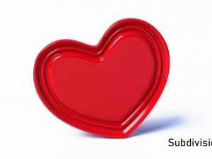 heart red and blue 3D Model