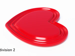 heart red and blue 3D Model