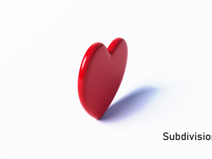 heart red and blue 3D Model