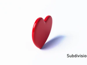 heart red and blue 3D Model