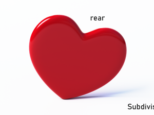 heart red and blue 3D Model