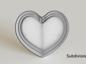 heart red and blue 3D Model