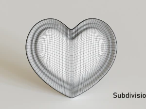 heart red and blue 3D Model