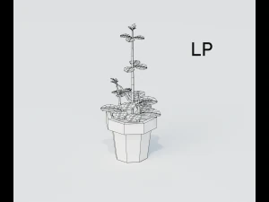 cartoon house plant 3D Model