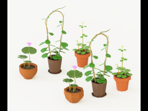asset cartoon houseplant Modelo 3D