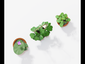 asset cartoon houseplant 3D Model