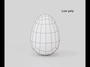 настоящее яйцо 3D Модель