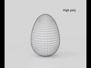 настоящее яйцо 3D Модель