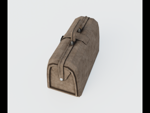 Brown leather bag 3D Модель