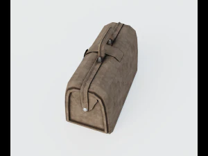 Brown leather bag 3D Model
