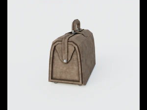 Brown leather bag 3D Model