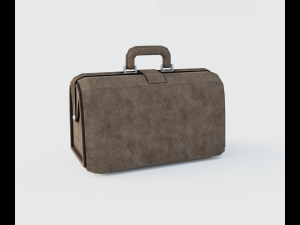 Brown leather bag 3D Модель