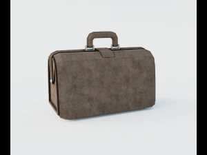 Brown leather bag 3D Model