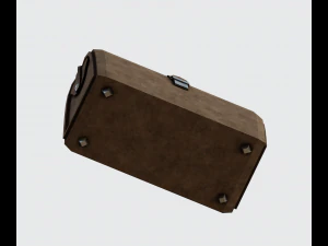Brown leather bag 3D Model
