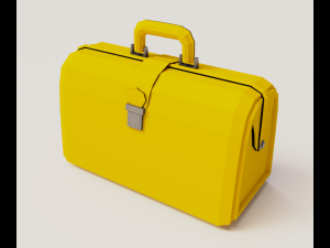 Yellow valise 3D-Modell