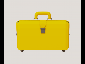 Yellow valise Model 3D