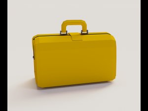 Yellow valise Model 3D