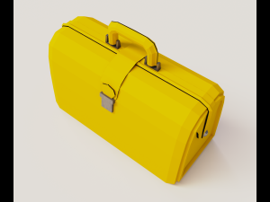 Yellow valise Model 3D