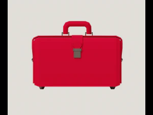 Red valise 3D Model
