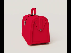 Red valise 3D Model