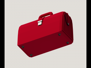 Red valise 3D 模型