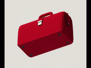 Red valise 3D Model
