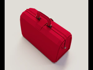 Red valise 3D Model